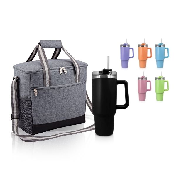 סט הכולל: 
תיק צידנית 18 ליטר +
כוס נירוסטה תרמית ענקית עם ידית ML1.2. 